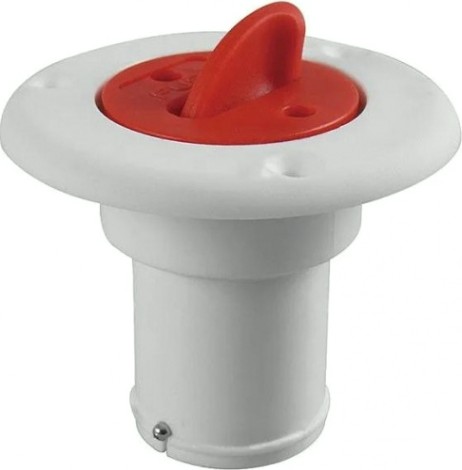 Заливная горловина топливного бака SEAFLO белая, патрубок 40 мм [SFCF1-01]