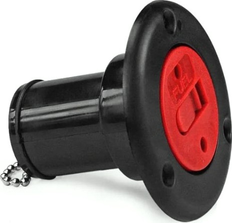 Заливная горловина топливного бака SEAFLO черная, патрубок 40 мм [SFCF2-01]