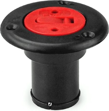 Заливная горловина топливного бака SEAFLO черная, патрубок 40 мм [SFCF2-01]