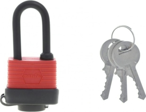 Замок MATRIX 40 мм, навесной всепогодный, удлиненная дужка [91822]