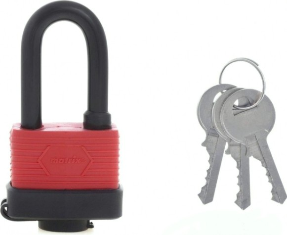 Замок MATRIX 50 мм навесной всепогодный, удлиненная дужка [91826]