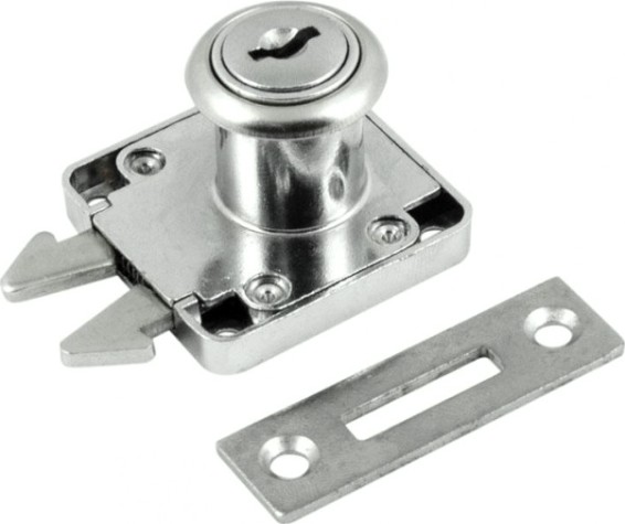 Замок мебельный НОРА-М 6202-22 "Хром" [8493]