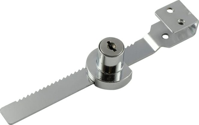 Замок мебельный НОРА-М 6318 реечный "Хром" [19004]