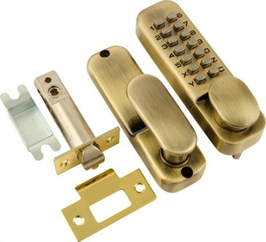 Замок накладной кодовый НОРА-М 200 "Старая бронза" [7289]