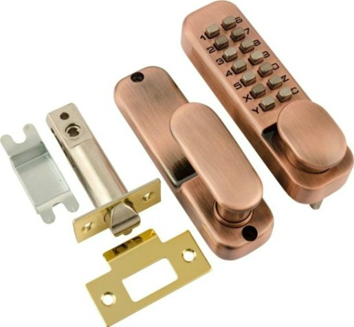 Замок накладной кодовый НОРА-М 200 "Старая медь" [7292]