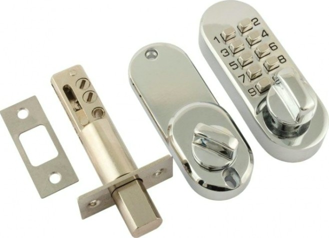 Замок накладной кодовый НОРА-М 600 "Хром" [14741]
