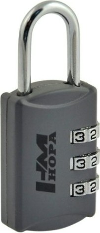 Замок навесной кодовый НОРА-М 502 для чемодана "Серый" 23 мм [14935]