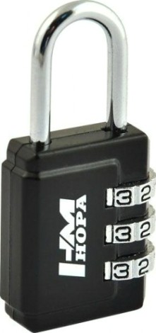Замок навесной кодовый НОРА-М 503 для чемодана "Черный" 26 мм [14936]