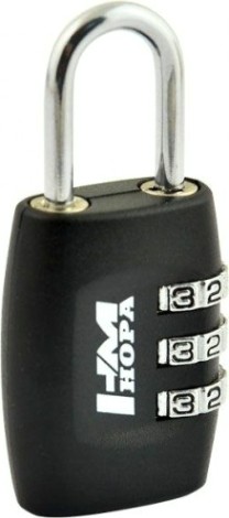 Замок навесной кодовый НОРА-М 507 для чемодана "Черный" 28 мм [14940]