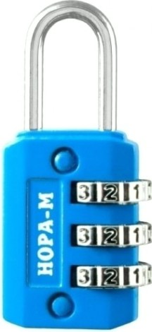 Замок навесной кодовый НОРА-М 604 для чемодана "Голубой" 24 мм [17068]