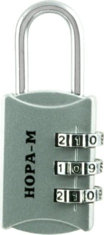 Замок навесной кодовый НОРА-М 607 для чемодана "Серебро" 22 мм [17082]