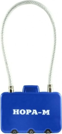 Замок навесной кодовый НОРА-М 609 для чемодана "Синий" 42 мм [17265]