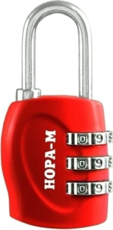 Замок навесной кодовый НОРА-М 610 для чемодана "Красный" 31 мм [17069]