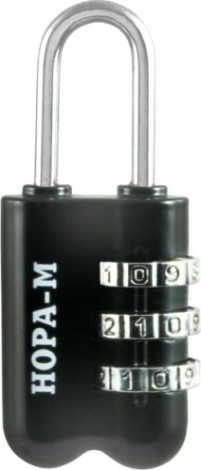 Замок навесной кодовый НОРА-М 613 для чемодана "Черный" 23 мм [17081]