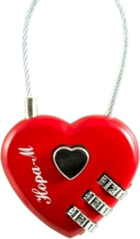 Замок навесной кодовый НОРА-М 614 для чемодана "Красный" 40 мм [17074]