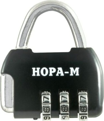 Замок навесной кодовый НОРА-М 617 для чемодана "Черный" 36 мм [17084]