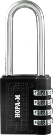 Замок навесной кодовый НОРА-М 619 для чемодана "Черный" 41 мм [17076]