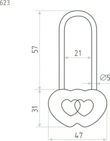 Замок навесной НОРА-М 623 сувенирный "Золото" [18786]