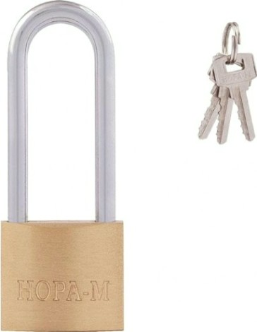 Замок навесной НОРА-М ЗН-210 с длинной дужкой "Латунь" 30 мм [6698]