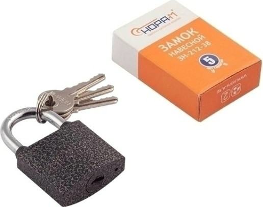 Замок навесной НОРА-М ЗН-212 "Темный" 38мм [6705]
