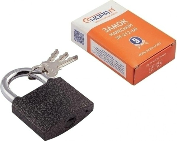 Замок навесной НОРА-М ЗН-212 "Темный" 60мм [6707]