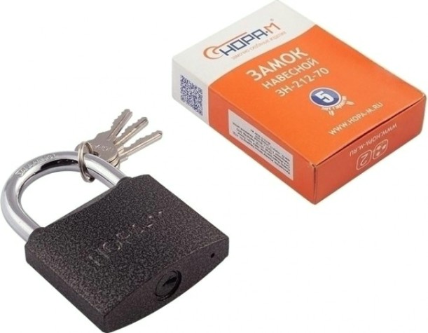 Замок навесной НОРА-М ЗН-212 "Темный" 70мм [12972]