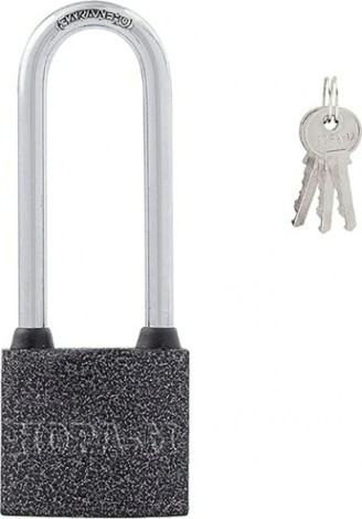 Замок навесной НОРА-М ЗН-212ДД с длинной дужкой "Темный" 32 мм [12973]