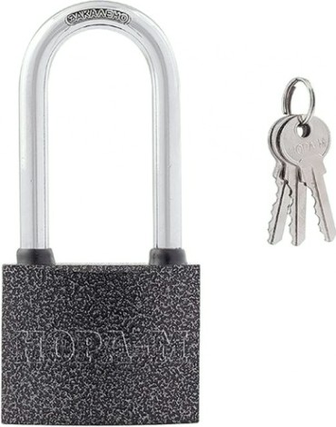 Замок навесной НОРА-М ЗН-212ДД с длинной дужкой "Темный" 60 мм [12976]