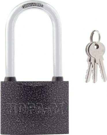 Замок навесной НОРА-М ЗН-212ДД с длинной дужкой "Темный" 70 мм [12977]