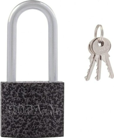 Замок навесной НОРА-М ЗН-800дд с длинной дужкой "Темный" 38 мм [16814]