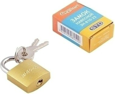 Замок навесной НОРА-М ЗН-810 "Латунь" 25 мм [16876]