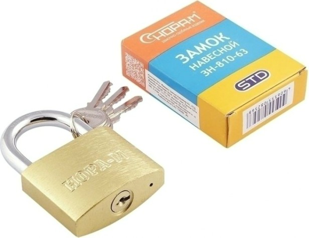 Замок навесной НОРА-М ЗН-810 "Латунь" 63 мм [16880]