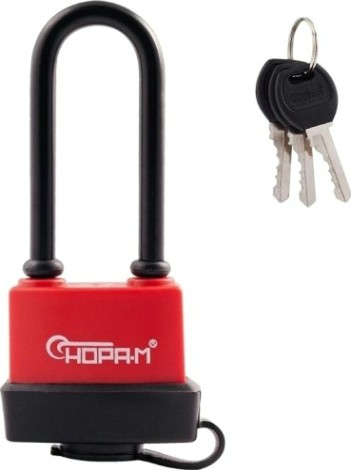 Замок навесной НОРА-М ЗНВ-700дд-38 всепогодный с длинной дужкой "Красный" 45 [16726]