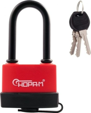 Замок навесной НОРА-М ЗНВ-700дд-63 всепогодный с длинной дужкой "Красный" 72 [16728]