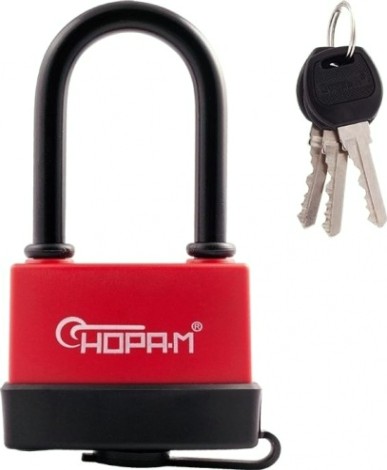 Замок навесной НОРА-М ЗНВ-700дд-75 всепогодный с длинной дужкой "Красный" 83 [16729]