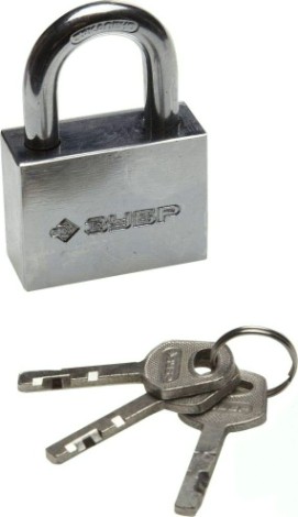 Замок навесной ЗУБР МАСТЕР стальной корпус, закаленная дужка, 50мм [3710-50_z01]