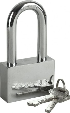 Замок навесной ЗУБР МАСТЕР стальной корпус, закаленная удлиненная дужка, 60мм [3710-60-1]