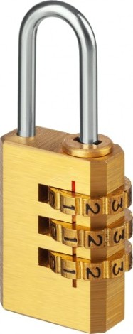 Замок навесной ЗУБР Профессионал мини латунный корпус, кодовый, 3 диска [37118-1_z02]