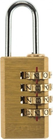Замок навесной ЗУБР Профессионал мини латунный корпус, кодовый, 4 диска [37118-2_z02]