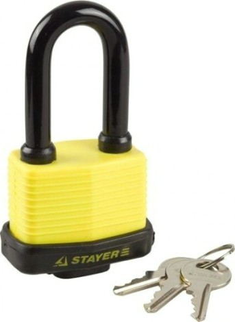 Замок STAYER MASTER навесной, всепогодный, 8 мм. L 50 мм. [37141-40]