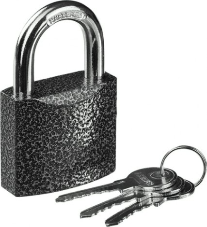 Замок STAYER STANDARD навесной, металлический корпус, закаленная дужка, [37160-60]