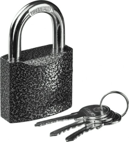 Замок STAYER STANDARD навесной, металлический корпус, закаленная дужка, [37160-75]