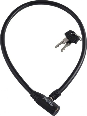 Замок-трос НОРА-М №20 велосипедный "Черный" 6х650 мм [13904]