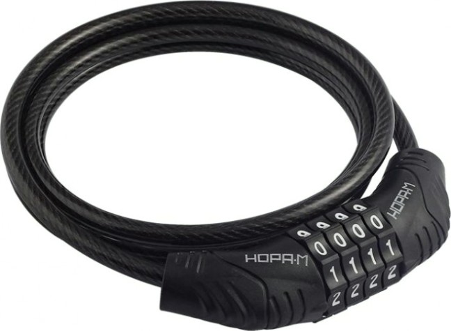 Замок-трос НОРА-М №21 велосипедный, кодовый "Черный" 6х1200 мм [18989]