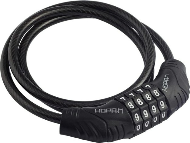 Замок-трос НОРА-М №21 велосипедный, кодовый "Черный" 6х800 мм [18988]