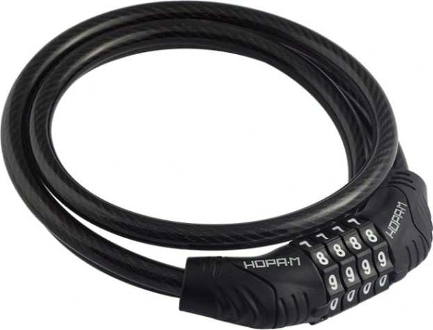 Замок-трос НОРА-М №21 велосипедный, кодовый "Черный" 8х1000 мм [13906]