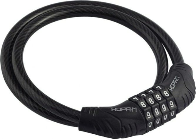 Замок-трос НОРА-М №21 велосипедный, кодовый "Черный" 8х650 мм [18990]