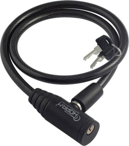 Замок-трос НОРА-М №22 велосипедный "Черный" 8х650 мм [18994]