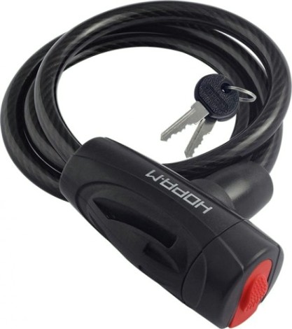 Замок-трос НОРА-М №23 велосипедный "Черный" 8х800 мм [18997]
