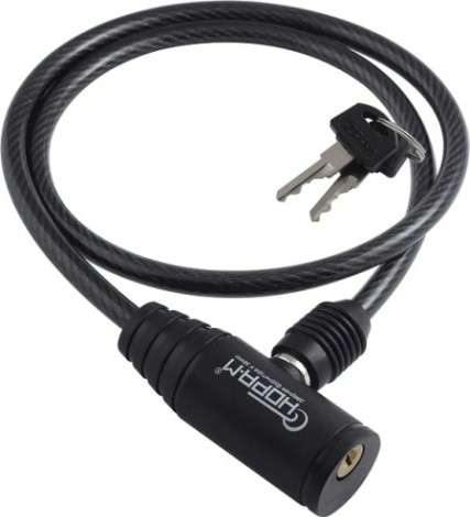 Замок-трос НОРА-М №24 велосипедный "Черный" 6х650 мм [13910]